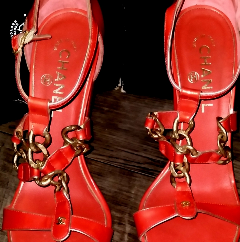 Authentic Chanel Leather heels